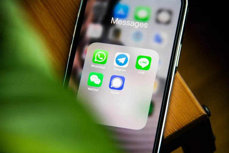 Messaging apps on a smartphone
