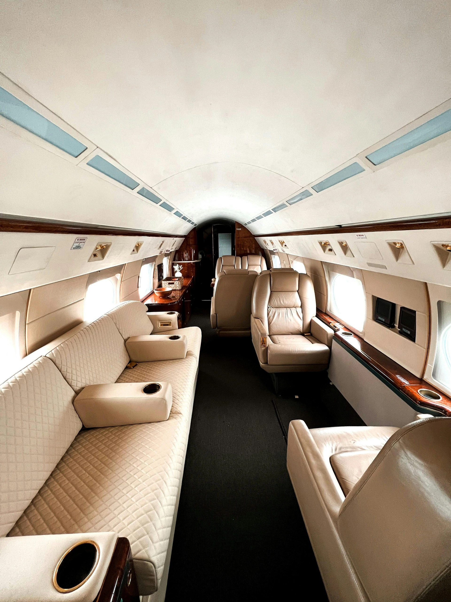 Private jet interior