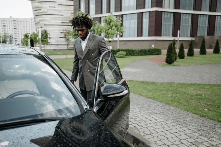 Chauffeur and limousine